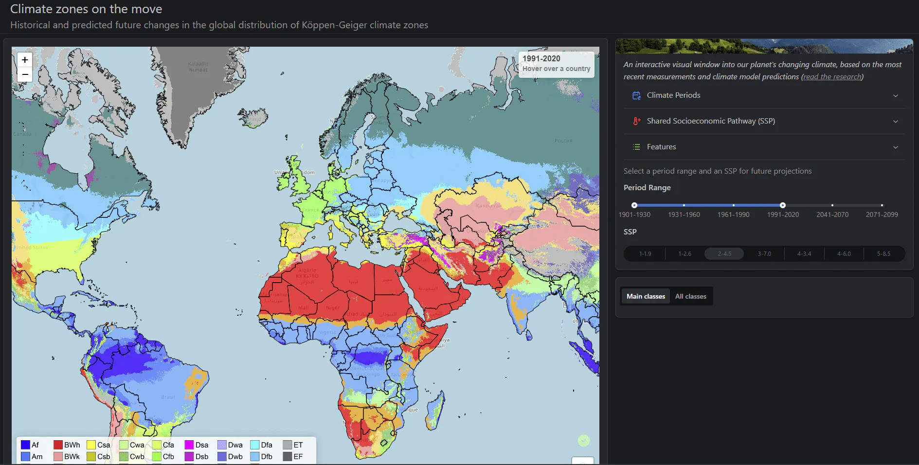 a data app to visualize climate change