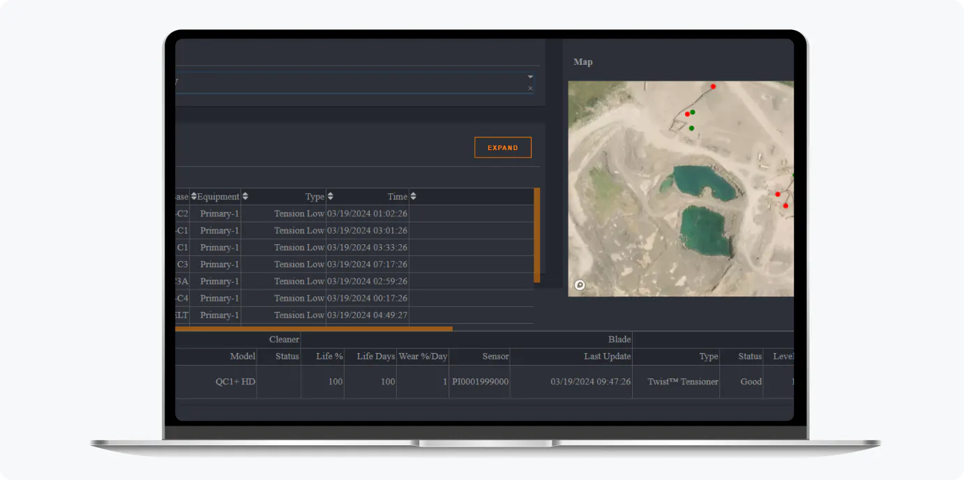  on-site sensor information dashboard