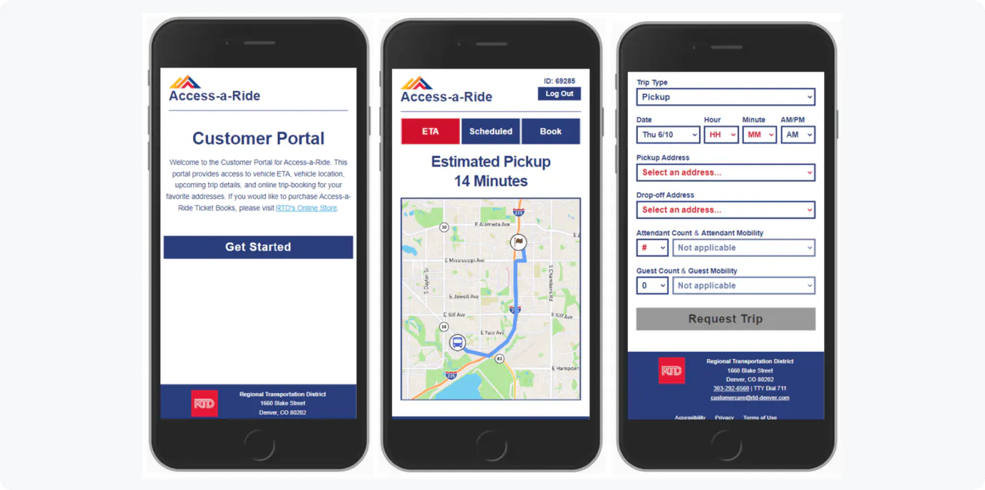 Access-a-Ride Customer Portal built with Dash