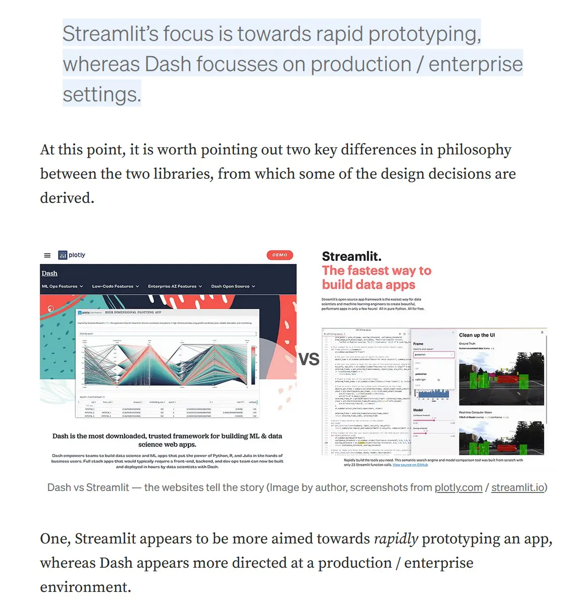 streamlit vs plotly for data apps