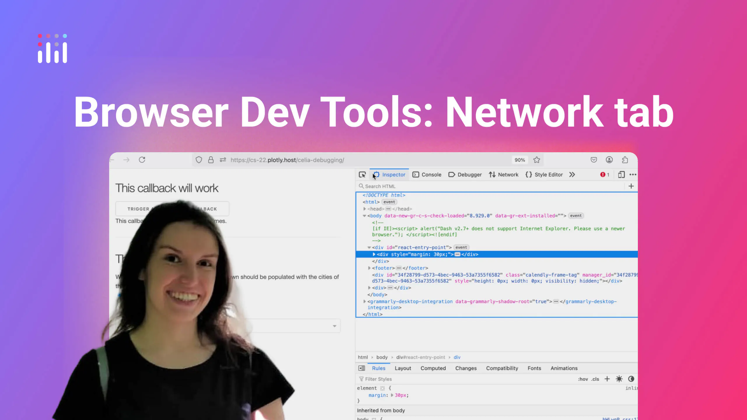 Browser dev tools network tab