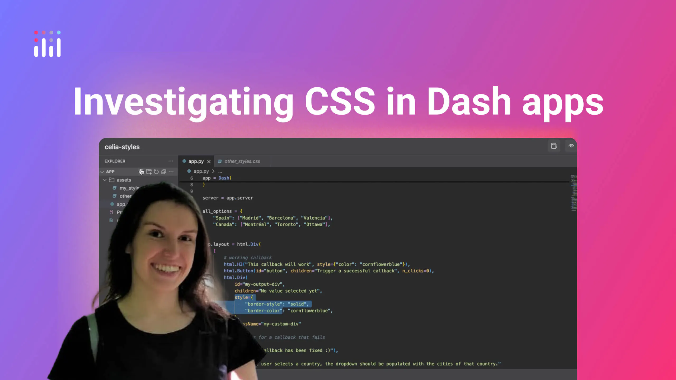 investigating CSS in Dash apps