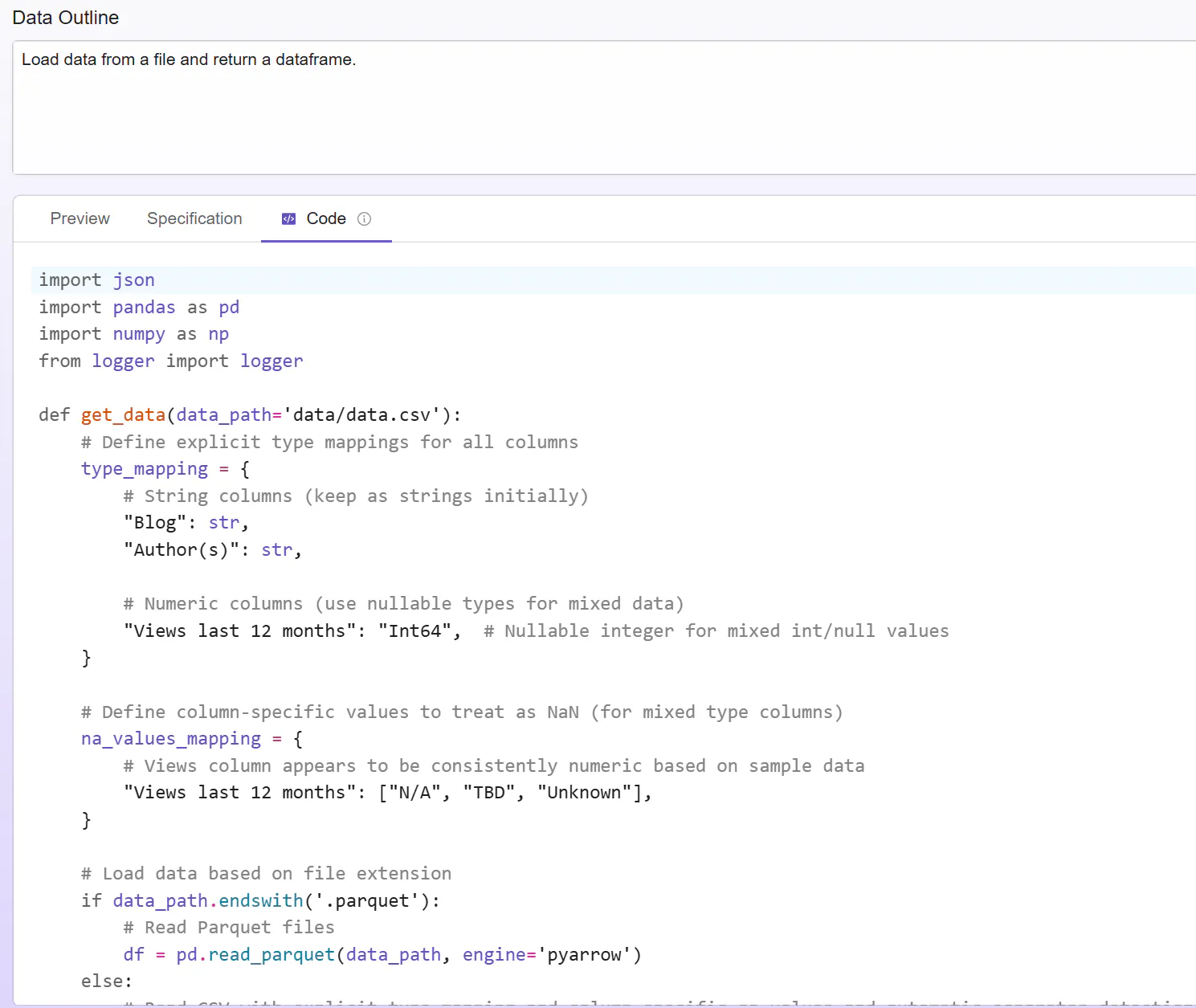 python code in plotly studio