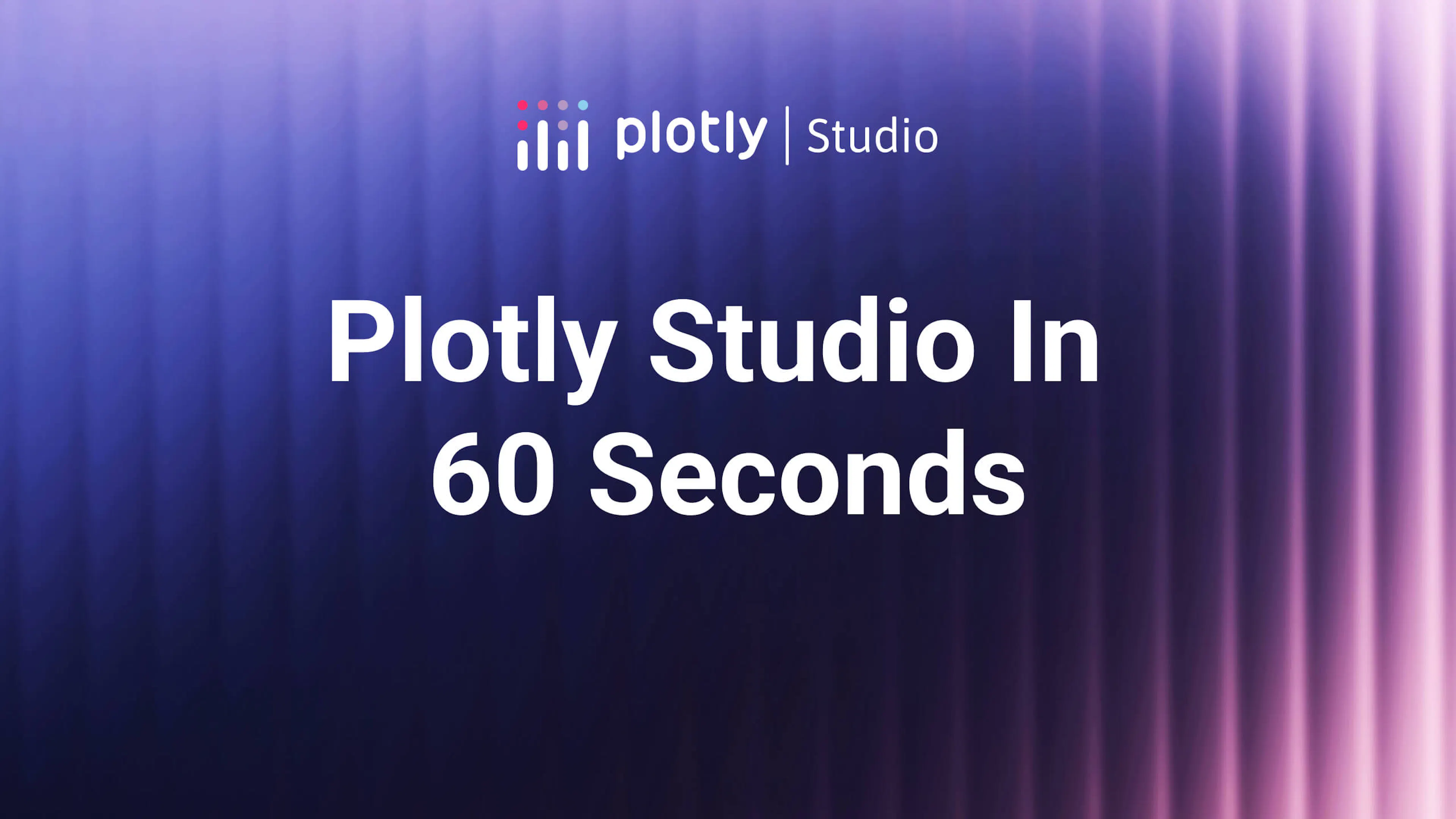 plotly studio in 60 seconds