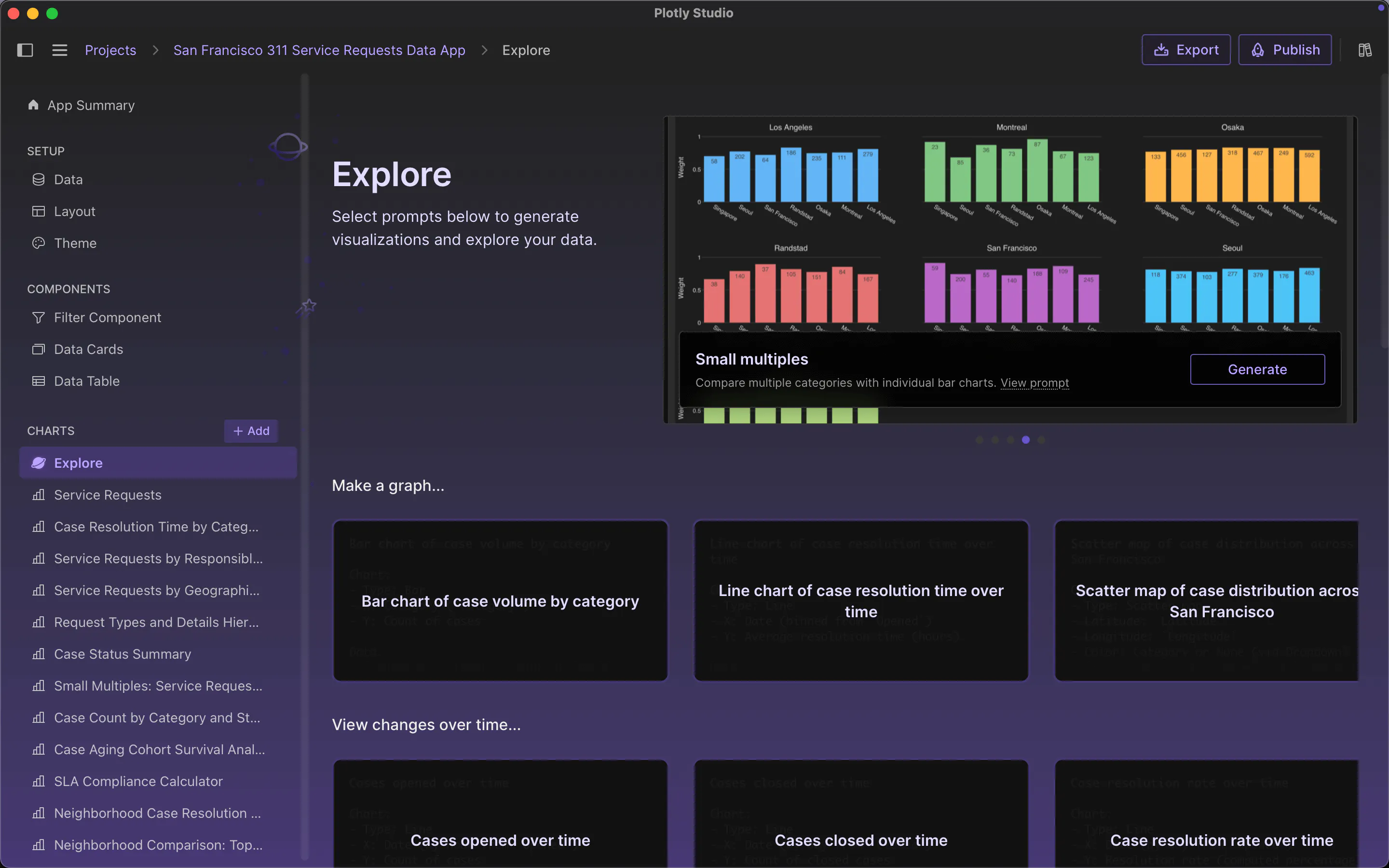 plotly studio explore mode overview