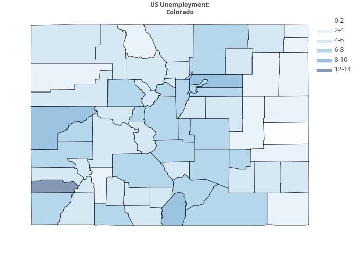 US Unemployment:Colorado | filled line chart made by Bdun9 | plotly