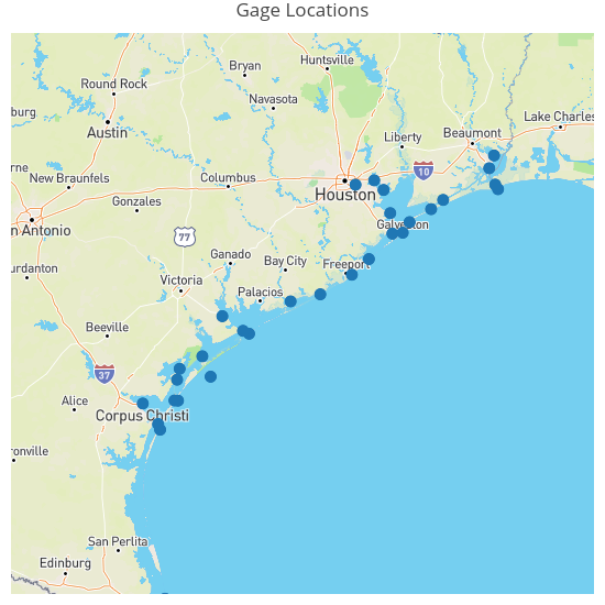 Gage Locations | scattermapbox made by Bigdata153 | plotly