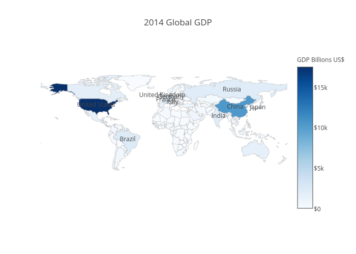 2014 Global GDP | choropleth made by Christopherp | plotly