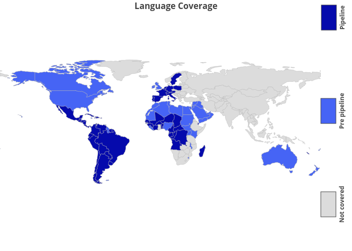 Language Coverage | choropleth made by Cjdavie | plotly