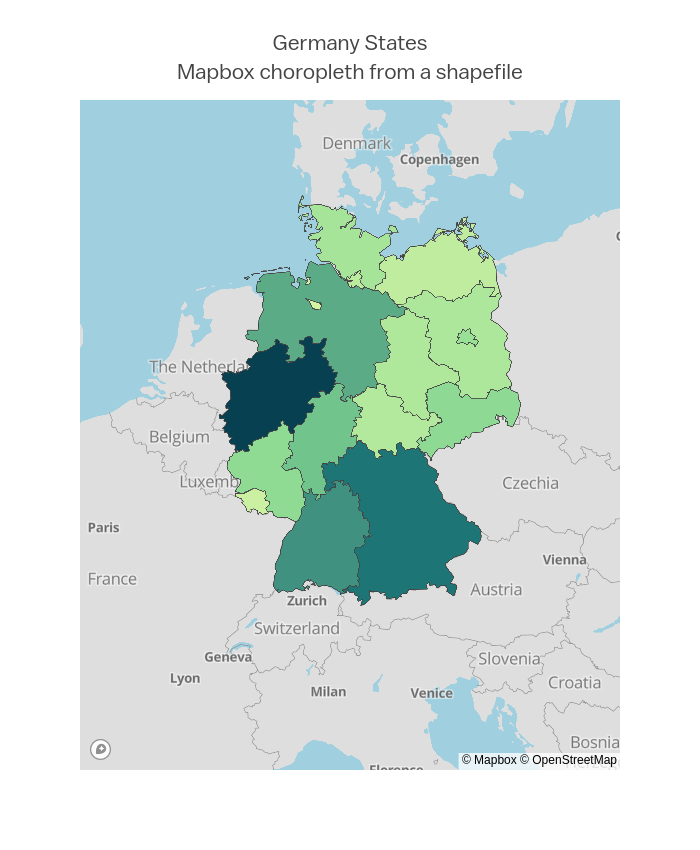 Germany StatesMapbox choropleth from a shapefile | scattermapbox made by Gerwolf | plotly