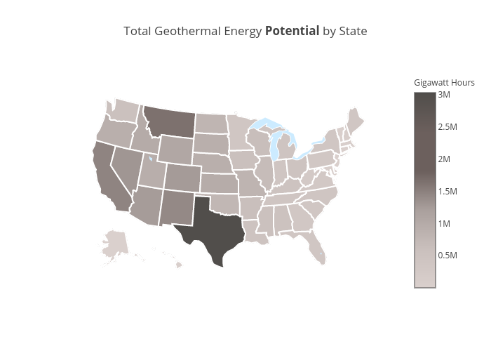 Total Geothermal Energy Potential by State | choropleth made by Livjab | plotly