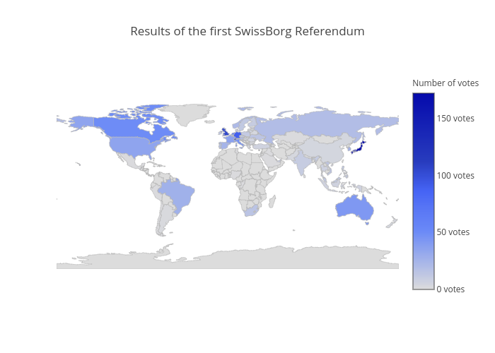 Results of the first SwissBorg Referendum | choropleth made by Nicoborg | plotly